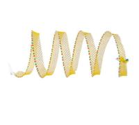 Yellow Foldable Spiral Cat Tunnel, Interactive Cat Toy for Indoor Play, Collapsible Kitty Tunnel, Pet Enrichment