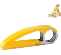 Yellow Food Manual Slicer, Portable Stainless Steel Food Slicer, Banana Strawberry Cucumber Carrot Egg Vegetable Fruit Multifunctional Slicers, Handheld Small Food Slicer Mandolines and Slicers Tools
