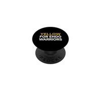 Yellow For Endo Warriors Endometriosis Awareness Ribbon PopSockets Adhesive PopGrip