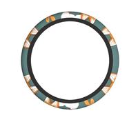 Yellow Fox Car Steering Wheel Cover, Non-Slip, Odorless,# Universal Standard Size 15 Inches (About 38 Cm), Unisex.