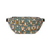 Yellow fox Crossbody Waist Bag with Multiple Pockets, Easy To carry, Suitable for Sports, Travel and Daily Use.