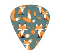 Yellow fox Guitar picks, 12 pieces per pack, 3 different thicknesses, suitable for guitar, bass, ukulele and other instruments.