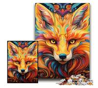 Yellow Fox Jigsaw Puzzles 1000 Pieces for Adults Puzzles for Adults Family Activity, DIY Home Decor, Size 26x38cm