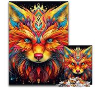 Yellow Fox Jigsaw Puzzles 1000 Pieces for Adults Wooden Jigsaw Puzzles for Home Decor & Holiday Fun 50x75CM/19.68x29.52inch