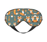 Yellow Fox Print Eye Mask for Comfortable Sleep â€“ Elastic Nighttime Shade, Perfect for Plane, Travel, and Meditation