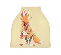 Yellow Fox Stretchy Baby Car Seat Cover,Canopy Nursing Covers,Soft Breathable Windproof Scarf Changepad for Winter Infant Breastfeeding Boys