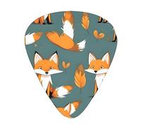 Yellow fox Stylish and durable guitar picks, three types of thin, medium and heavy guitar picks (12 pieces), suitable for guitar, bass, electric guitar, ukulele,