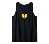 Yellow Fractured Heart | Abstract Visual Concept Tank Top
