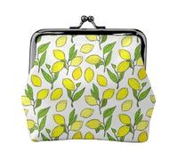Yellow Fresh Lemons coin purse for women,small womens wallet,small makeup bag for purse,ultra-thin retro change wallet, Black, One Size, Art Deco