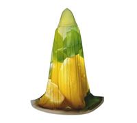 Yellow Fresh Lemons3 Print Hooded Robe Adult Wizard Robes Monk Priest Cloak Halloween Cosplay Knight Hood Cape, Black, S