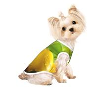 Yellow Fresh Lemons3Print Pet T-Shirt Lightweight Soft Stretchy Tank Top Indoor Outdoor Daily Vest Apparel
