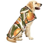 Yellow Fruit Waterproof Dog Raincoat And Rain Jacket For Small Medium Large Dogs With Reflective Stripes And Adjustable Belly Strap