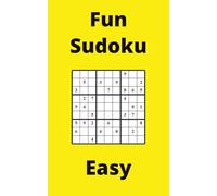 Yellow Fun Sudoku Book, 9x9 Puzzles, 100 Pages, 5x8, Easy