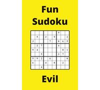 Yellow Fun Sudoku Book, 9x9 Puzzles, 200 Pages, 5x8, Evil