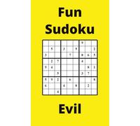 Yellow Fun Sudoku Book, 9x9 Puzzles, 300 Pages, 5x8, Evil