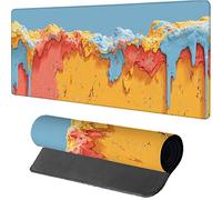 Yellow Gaming Mouse Mat 1600x800x3mm, Mouse Pad Large Graffiti, Desk Mat with Stitched Edge, Mousepad with Non-Slip Rubber Base, Office Accessories, Keyboard Pad, for Gifts, Gaming, Desk Office 9-6014