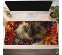 Yellow Gaming Mouse Mat Cat Large Mouse Pad 1200x600x3mm XXL Mousepad Desk Mat Improved Precision and Speed Rubber Base for Stable Grip on Smooth Surfaces Table Pad PjY8695 R-W