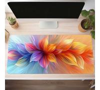 Yellow Gaming Mouse Mat Flower Large Mouse Pad 1000x400x3mm XXL Mousepad Desk Mat Improved Precision and Speed Rubber Base for Stable Grip on Smooth Surfaces Table Pad PjY8955 F-9