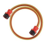 Yellow Garden Hose 1/2 Inch x 4 metres - 6-Layer PVC Hose with 2 Click and Lock Connectors - Compatible with Hozelock and Gardena - Kink-Resistant for Watering, Car Washing and Irrigation