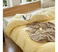 Yellow Gingham Weighted Blanket Cover 60"x80", Soft Pre-Washed Microfiber Plaid Checked Duvet Cover for Weighted Blanket, Grid Heavy Blanket Duvet Cover (Yellow Gingham, 60"x80")