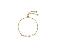 Yellow Gold Coloured Harriet White Enamel Heart Bracelet