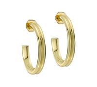 Yellow Gold Coloured Hisla Hidden Heart Large Hoop Earrings