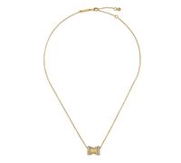 Yellow Gold Coloured Romie Crystal Roll Pendant Necklace