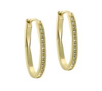 Yellow Gold Coloured Shivanna Crystal Shimmer Cubic Zirconia Hoop Earrings