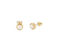 Yellow Gold Coloured Sinaa Pearl Stud Earrings
