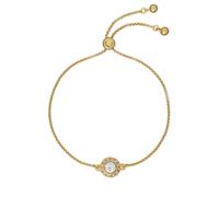 Yellow Gold Coloured Soleta Cubic Zirconia Bracelet