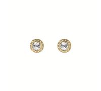 Yellow Gold Coloured Soletia Cubic Zirconia Stud Earrings
