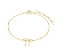 Yellow Gold Coloured Sterling Silver Bow Bracelet
