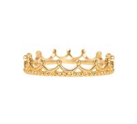 Yellow Gold Ring Real 18K, The Wedding Ring Crown Shape Size V 1/2 Valentines Day Gifts
