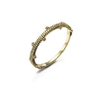 Yellow Gold Rings for Women, Womens Rings Love 18K Panes Plain Gold Ring Size V 1/2