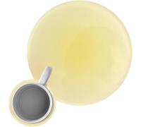 (Yellow) Gradient Coasters | Acrylic Round Heat-Resistant Placemats - Round Heat-resistant Hot Cup Mats Non-slip Table Coaster