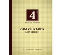 Yellow Graph Paper Notebook - 4 Squares Per Inch: Fine Grid Engineering & Math Notebook | Structured Graph Paper for STEM, Technical Drafting & Academic Precision