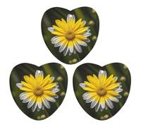 Yellow Gray Flower Car Air Freshener, 3 Pcs Love form Hanging Air Freshener Cards, Long Lasting Fragrance Scented Cards for Car, Home, Office White-style