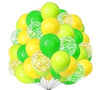 Yellow Green Balloons 50Pcs 10 Inch Fruit Green Yellow Confetti Balloon Women Men Birthday Wedding Anniversary Engagement Graduation Bachelor Hawaii Theme Party Decorations