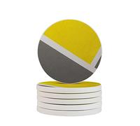yellow grey white background Coasters for Drinks Coffee Cups Mats - Diatomite Cup Coaster Six Piece