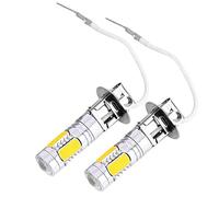 Yellow H3 Bulb - H3 Fog Light Bulb,2 X Car Led Fog Driving Light Bulb H3 7.5W 5730 Lamps Extremely Bright 12V 5-Smd Car Exterior Light Bulbs