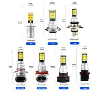 (yellow, H8 H11) 2Pcs Car Two-color Highlight LED Fog Lamp H3 H4 H7 Driving Light H8 H11 H16 LED Bulb 9005 HB3 9006 HB4 P13W Car Anti-fog Light
