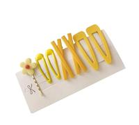 Yellow Hair Clip Sweet Flower Women Girl Barrette Bobby Pin Hairpin Hair Clips, Decoration Elegant Gold Gifts Hair Clips Hair Accessories 7PCS
