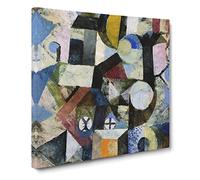 Yellow Half Moon by Paul klee Canvas Print | Gallery Wrapped 30mm Frame Wall Art | 20x20 inches | Ready to Hang | Classic Space Picture | Living Room Bedroom Lounge Office