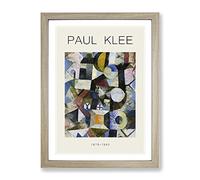 Yellow Half Moon By Paul Klee Exhibition Museum Painting Framed Print | A3 Oak Framed Wall Art | Ready to Hang | Modern Space Picture | Living Room Bedroom Lounge Office