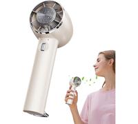 (Yellow) Handheld Fan, Powerful Handheld Personal Fan, Rechargeable 3 Speeds Adjustable Long Battery Life Quiet Cooling Accessories For Desk Travel Beach