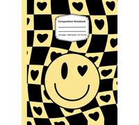 Yellow Happy Face Notebook, Cute Composition Notebook Wide Ruled 8.5x11, Yellow Hearts Notebook,110 College Ruled Pages: Hearts composition notebook, ... Notebook, Aesthetic Composition Notebook