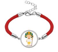 Yellow Hat Egypt Cartoon Art Deco Fashion Lucky Red String Bracelet Rope Bracelet Handmade