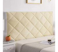 Yellow Headboard Cover Elastic Upholstered Protector for Single/Double Beds Anti-Dust Scratch-Resistant Thickened Cushion 120cm Stylish Bed Head Protection