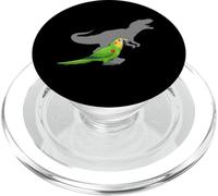 Yellow-headed Parrot with T rex Shadow Bird Lovers PopSockets PopGrip for MagSafe