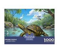 Yellow-headed Temple Turtle 1000 Pieces Jigsaw Puzzles For Adults Educational Games Stress Relieving Entertainment Exercise The Memory of The Brain For Adults Gifts 38x26cm/1000pcs